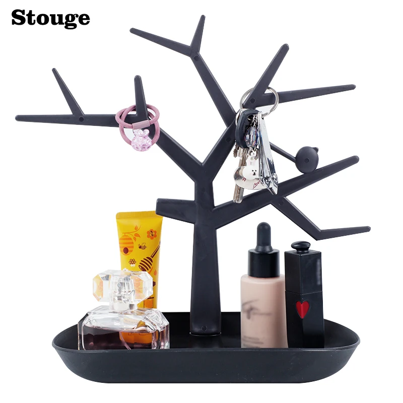 

Stouge 1PC Tree Shaped Jewelry Cosmetic Holder Display Rack Bracelet Necklace Keys Organizer Hanger Earring Storage Rack Supply