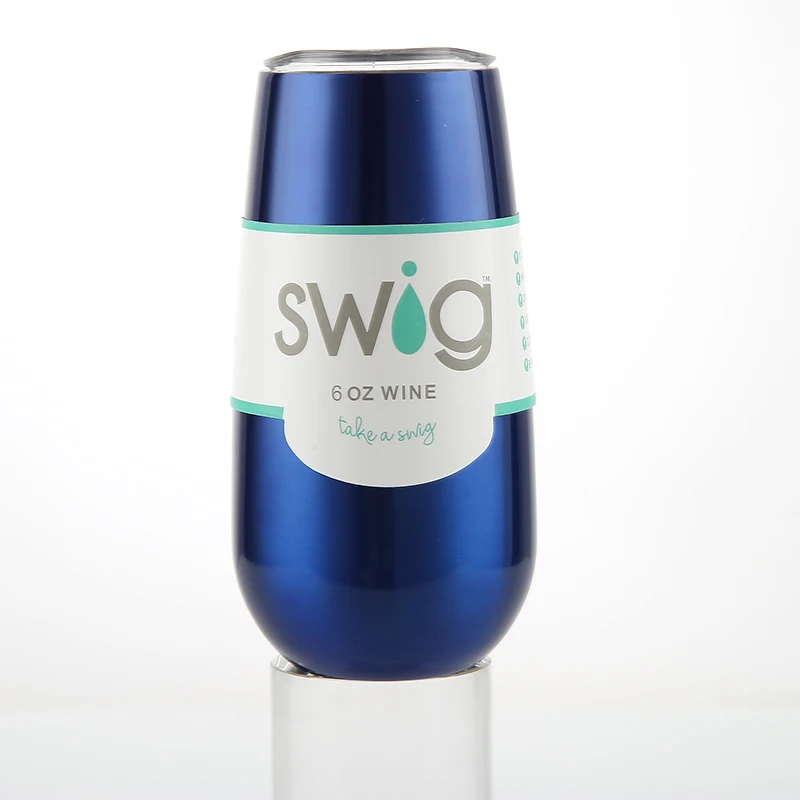 Swig Wine Cup Champagne Beer 6oz 9oz Camo With Lids Termos Stemless Flute Stainless Swig Tumbler Thermos Vacuum Flask Insulated - Цвет: G-6oz