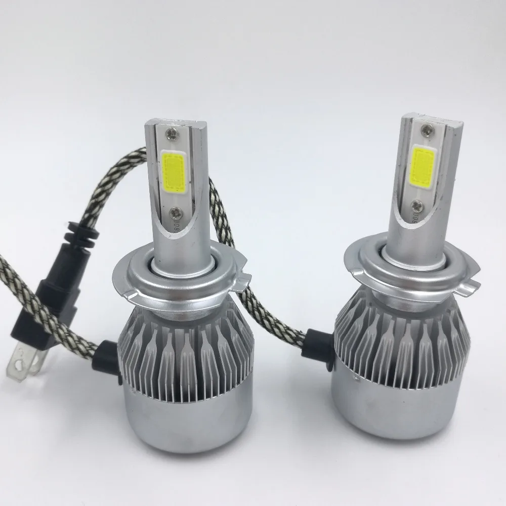 

H4 H7 H11 H1 H13 H3 H27 9004 9005 9006 9007 880 COB LED Car Headlight 72W 7600LM 6000K Car headlight Bulbs
