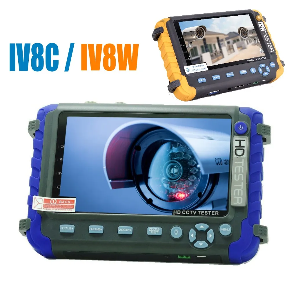 Бесплатная доставка DHL Портативный 4 в 1 AHD TVI CVI CVBS CCTV камера тестер монитор IV8W IV8C