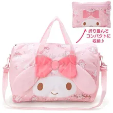 Милый розовый My Melody черный котенок кошка Складная складная дорожная сумка на колесах сумка-мессенджер вещевой мешок для женщин девочек ручной Багаж