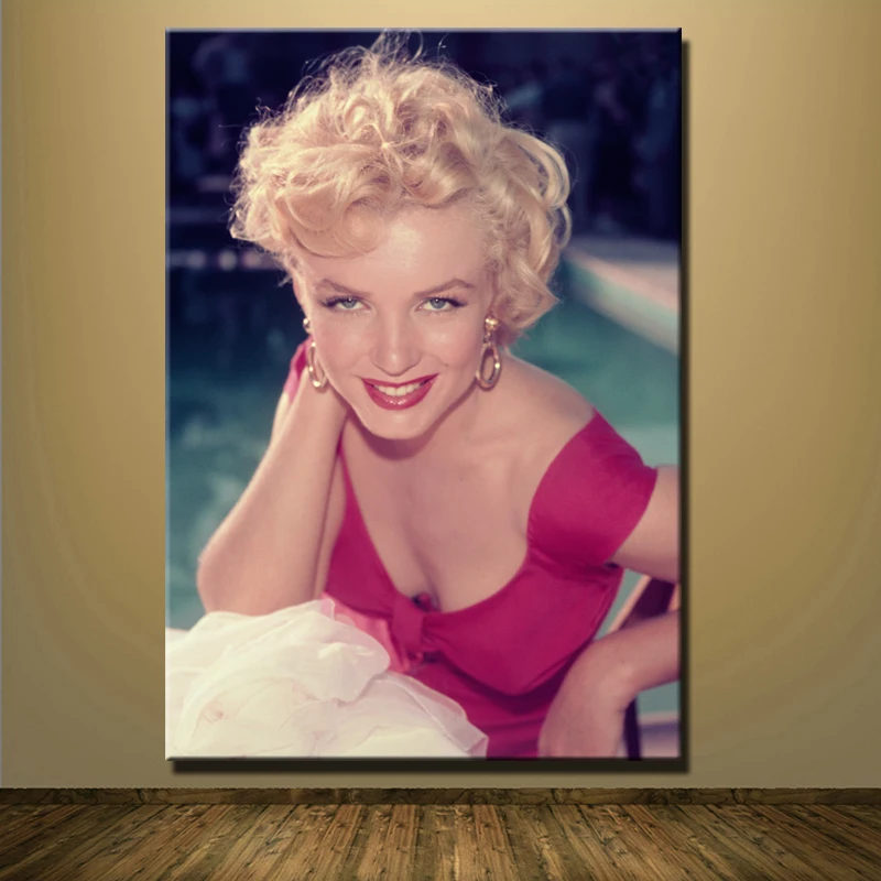 

Frameless Sexy Girl Marilyn Monroe Modern Canvas Mural Painting Antique Room Party parlors Cinema Wall Poster And Pictures Decor