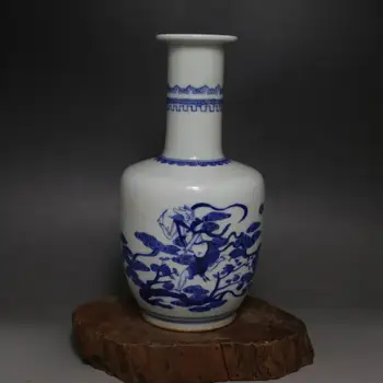 

Antique QingDynasty porcelain vase,blue Characters bottle,hand painted crafts,Decoration,Collection&Adornment,Free shipping