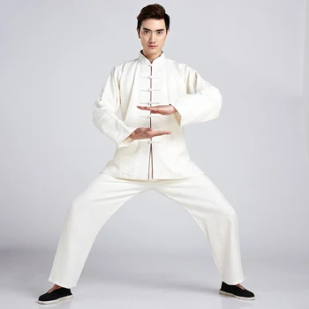 

High Quality Chinese Men Cotton Linen Tai Chi Suit Kung fu Uniform Clothing Shirt&Pant M L XL XXL XXXL 2516-2