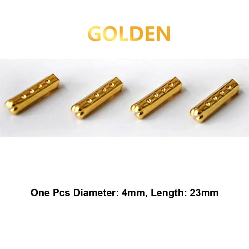 JUP 1 Bag/20 Pcs Silver Golden Metal Bullet-Shaped Shoeslaces Heads Copper Shoelace Heads Round Rope Metal Laces Head 4mmx23mm