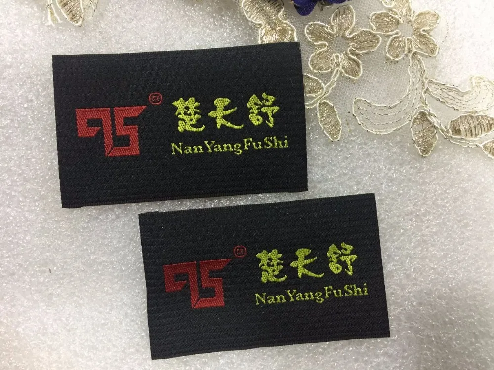 Free shipping Customized garment clothing tags /Woven Labels/ custom clothing labels/main labels ...