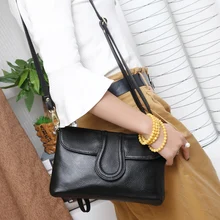 BAQI Women Shoulder Bag Handbag Genuine Cow Leather 2019 Summer Fashion Lady Crossbody Bag for Women Messenger Bag Purse Girls women genuine real cow leather handbag doctor saddle bag fashion purse shoulder satchel designer daily work lady free shipping