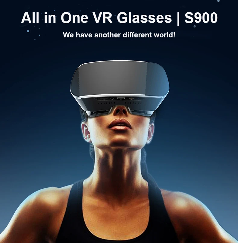 S900 все в одном VR Очки виртуальной реальности Smart 3D vr шлем 3 + 16 ГБ 5 &quot2 К 2560*1440 P FHD