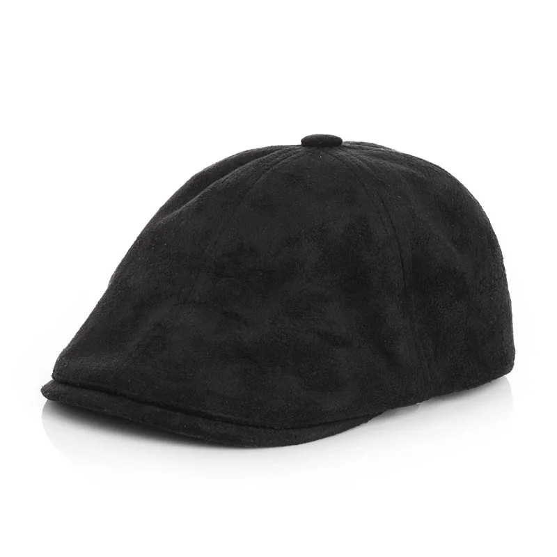 

Kids Solid Beret Hat for Little Boys Girls Winter Felt Cap Casquette Children Adjustable Flat Ivy Caps