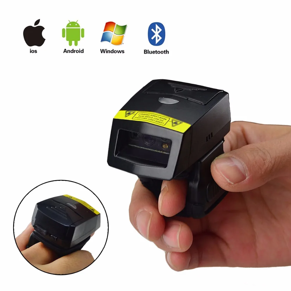 جديد بلوتوث FS02 لبس الطوق 2d ماسح الباركود الليزر usb بطارية ليثيوم أيون للنوافذ ماك ios الروبوت موبايل جديد بلوتوث FS02 لبس الطوق 2d ماسح الباركود الليزر usb بطارية ليثيوم أيون للنوافذ ماك ios الروبوت موبايل