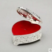 Мода сердце ШАП посеребренное обручальное кольцо boxe ювелирные изделия подарочные коробки коробка лак для ногтей коробка для хранения кольцо держатель Z011