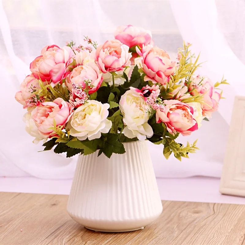 Керамическая Цветочная вставленная керамическая белая настольная ваза для украшения дома Модная Современная столешница для декора вазы