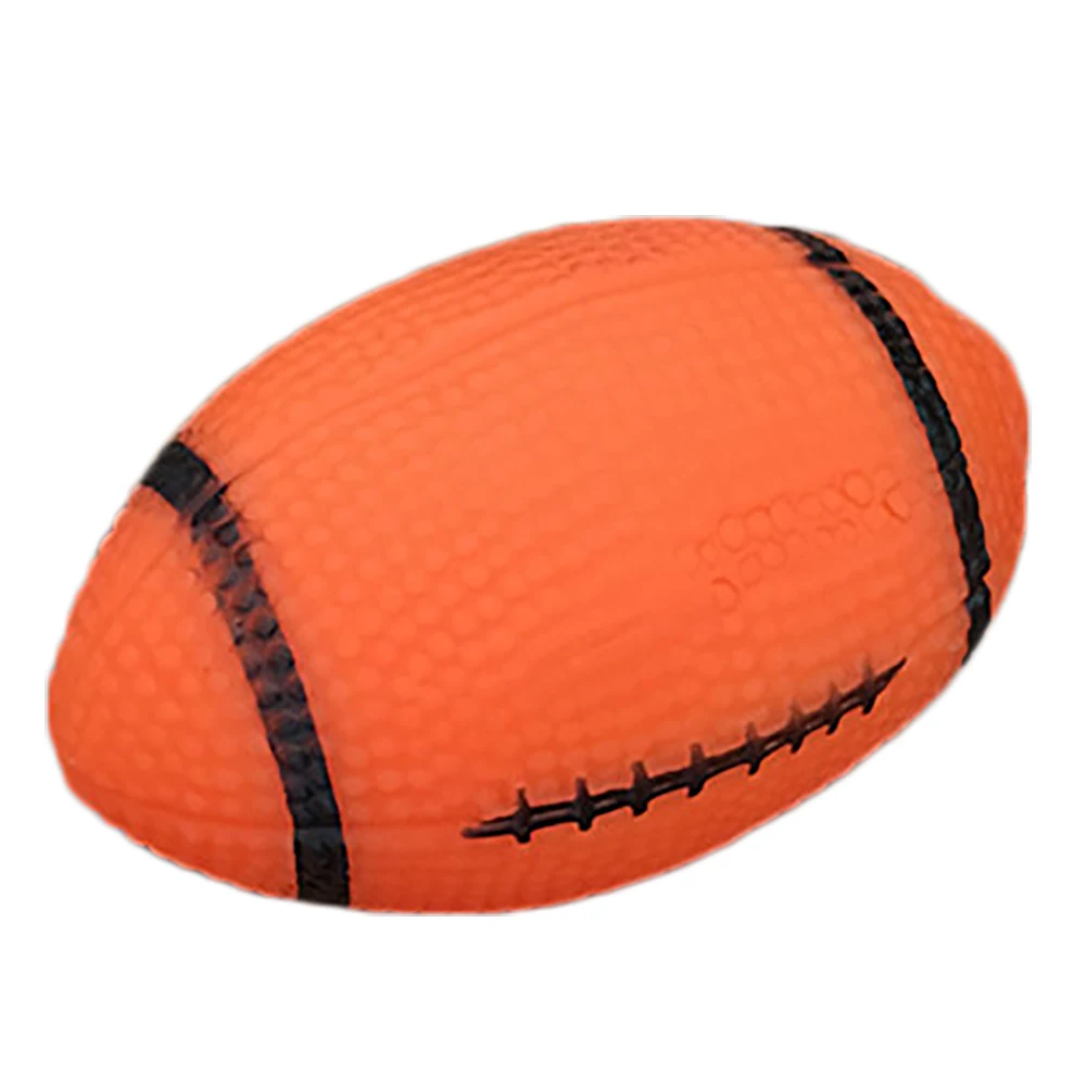 Pet Dog Ball Toys Rugby Baseball With Sound Vinyl Pet Outdoor Training