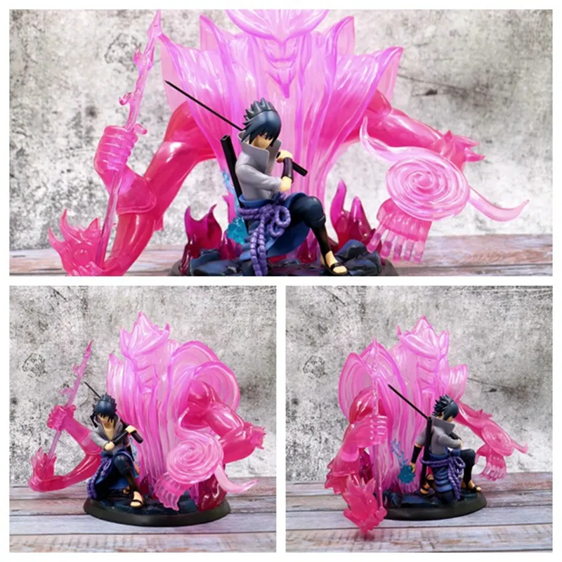 Аниме Наруто Susanoo Uchiha Sasuke Боевая сцена Ver. ПВХ фигурка Коллекционная модель игрушки для детей подарок