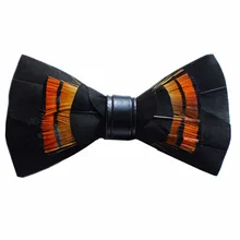 Новинка мужской галстук-бабочка натуральный перо галстук для мужчин Свадебный Повседневный