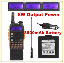 3800 мАч батареи baofeng gt-3tp markiii 8 Вт dual band v/uhf хэм двусторонней радиосвязи walkie talkie трансивер