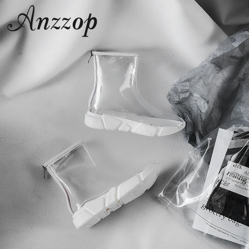 

Summer Europe and the United States new transparent women's boots short tube pvc jelly Martin boots wild colorful crystal shoes