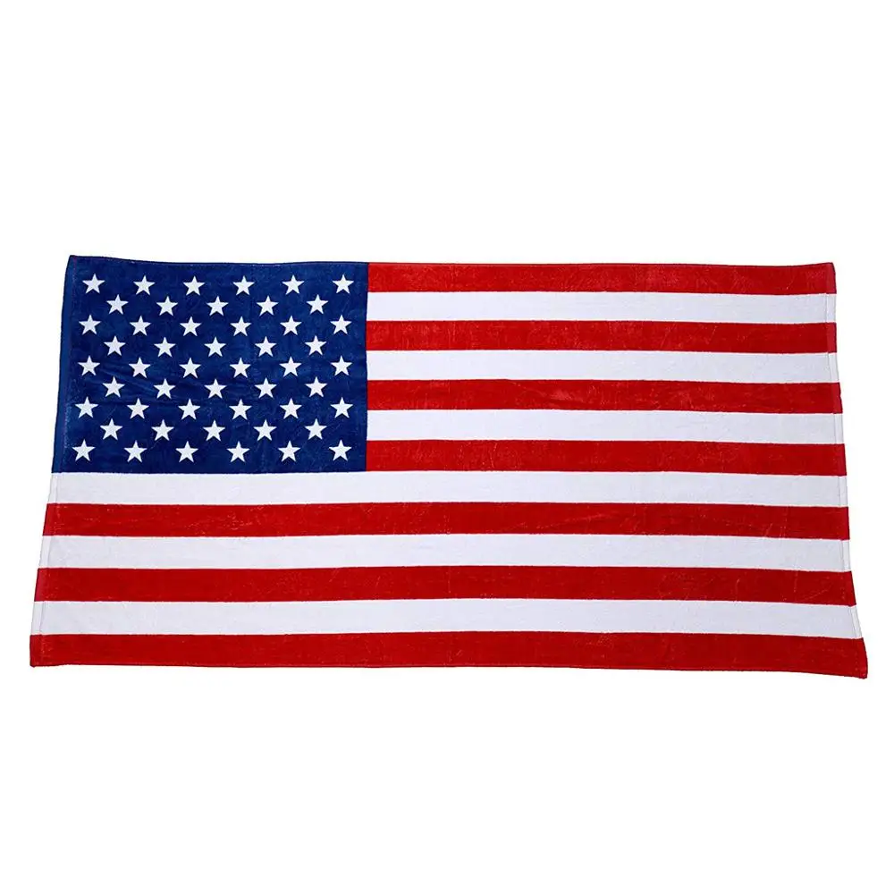 

Independence Day American Flag Printed Beach Towel Microfiber Bath Towel Adult Printed Beach Towel Drying Bathroom 80*150cm