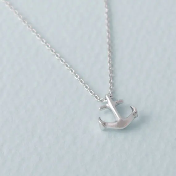Tiny Anchor Necklace In Silver.jpg