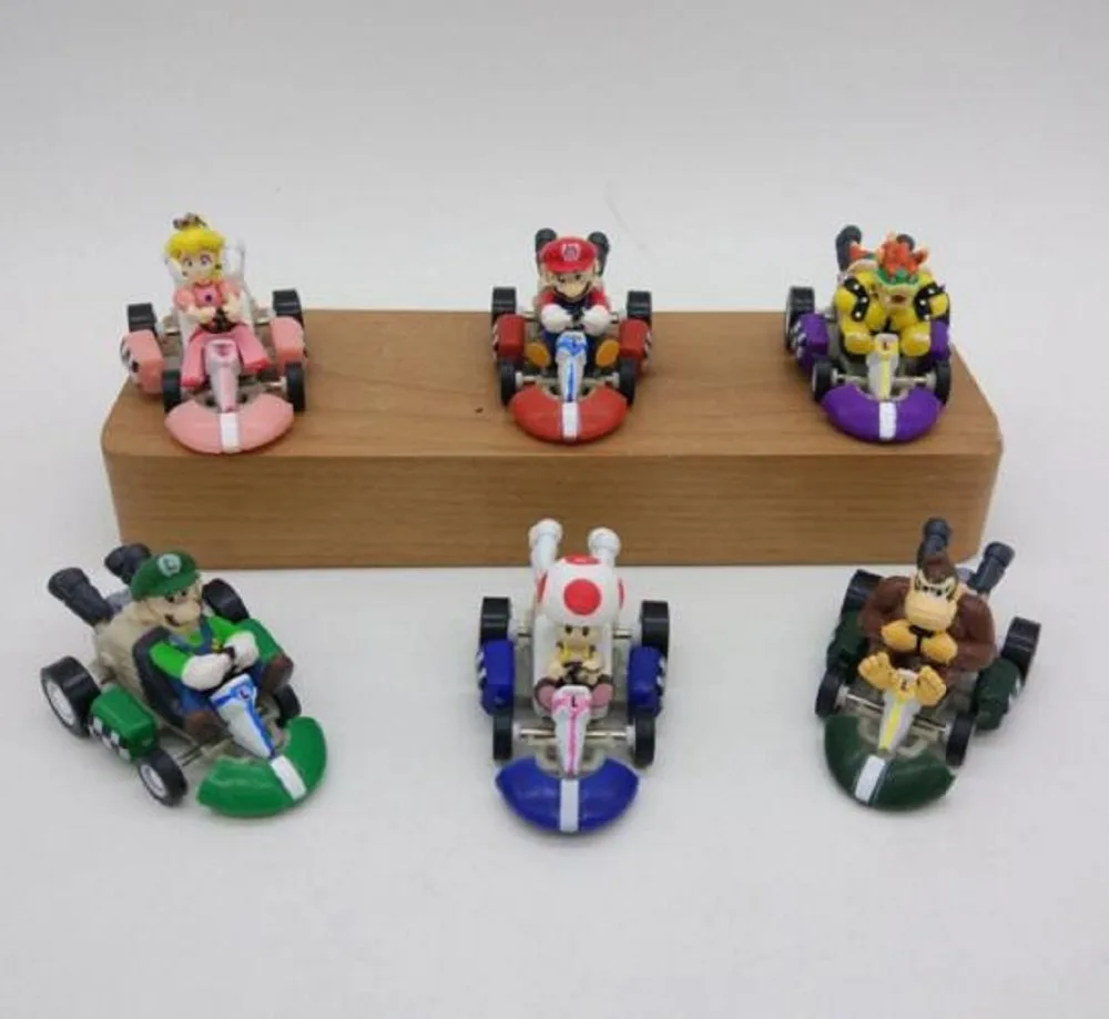 1pcs arrivel Super Mario Bros Figures Japan Anime Luigi Dinosaurs Donkey Kong Bowser Kart Pull Back Car Pvc Kids Hot Toys random 1pcs arrivel Super Mario Bros Figures Japan Anime Luigi Dinosaurs Donkey Kong Bowser Kart Pull Back Car Pvc Kids Hot Toys random