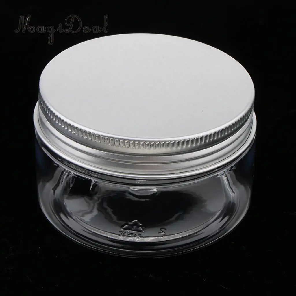 10pcs 30-120ML PET Plastic Empty Cosmetic Container Case with Aluminum Caps Cream Lotion Box Ointments Bottle Makeup Pot Jars