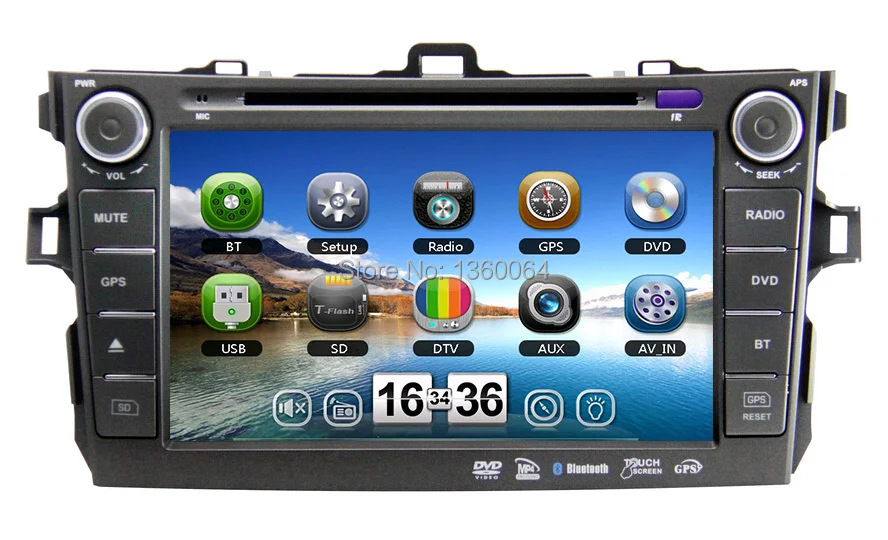 Top 8 inch Car DVD Player for Toyota corolla (2006-2011) Audio Video GPS Navigation TV Bluetooth Radio 3G+Free GPS map 1