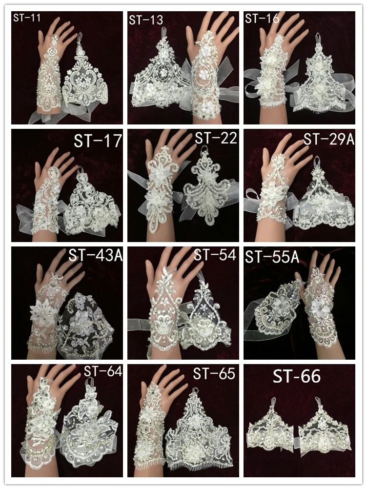 Free Shipping wedding gloves fingerless new Style wedding gloves accesorios para boda Adult Wrist brides lace gloves