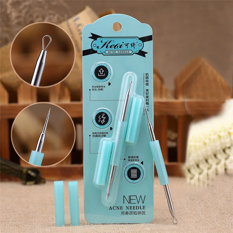 

1pc Face Pore Cleaner Remover Acne Pimple Pore Blemish Extractor Needle Tools stainless steel circular knitting needle