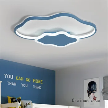 

Nordic modern ultra thin LED ceiling lamp boys girls bedroom children's room lighting cartoon creation cloud ceiling lamp