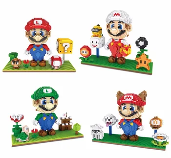 

ZMS Anime cartoon kawaii game super mario kids boys girls gift building blocks action figure model educational toy3453 3454 3490