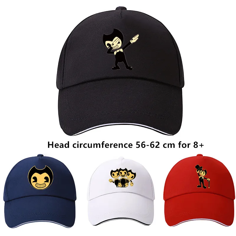 

Dabbing bendy cotton baseball cap hip hop printing hat batim cosplay street cap adjustable sunhat peaked cap for men and woman