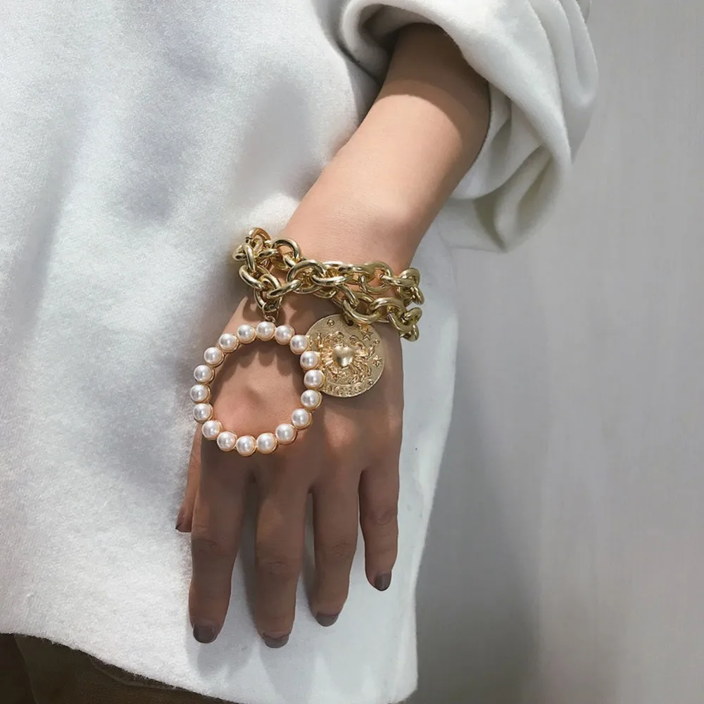 Модные Роскошные браслеты-шармы с кристаллами и геометрическими бусинами для женщин, винтажные аксессуары для свадебной вечеринки