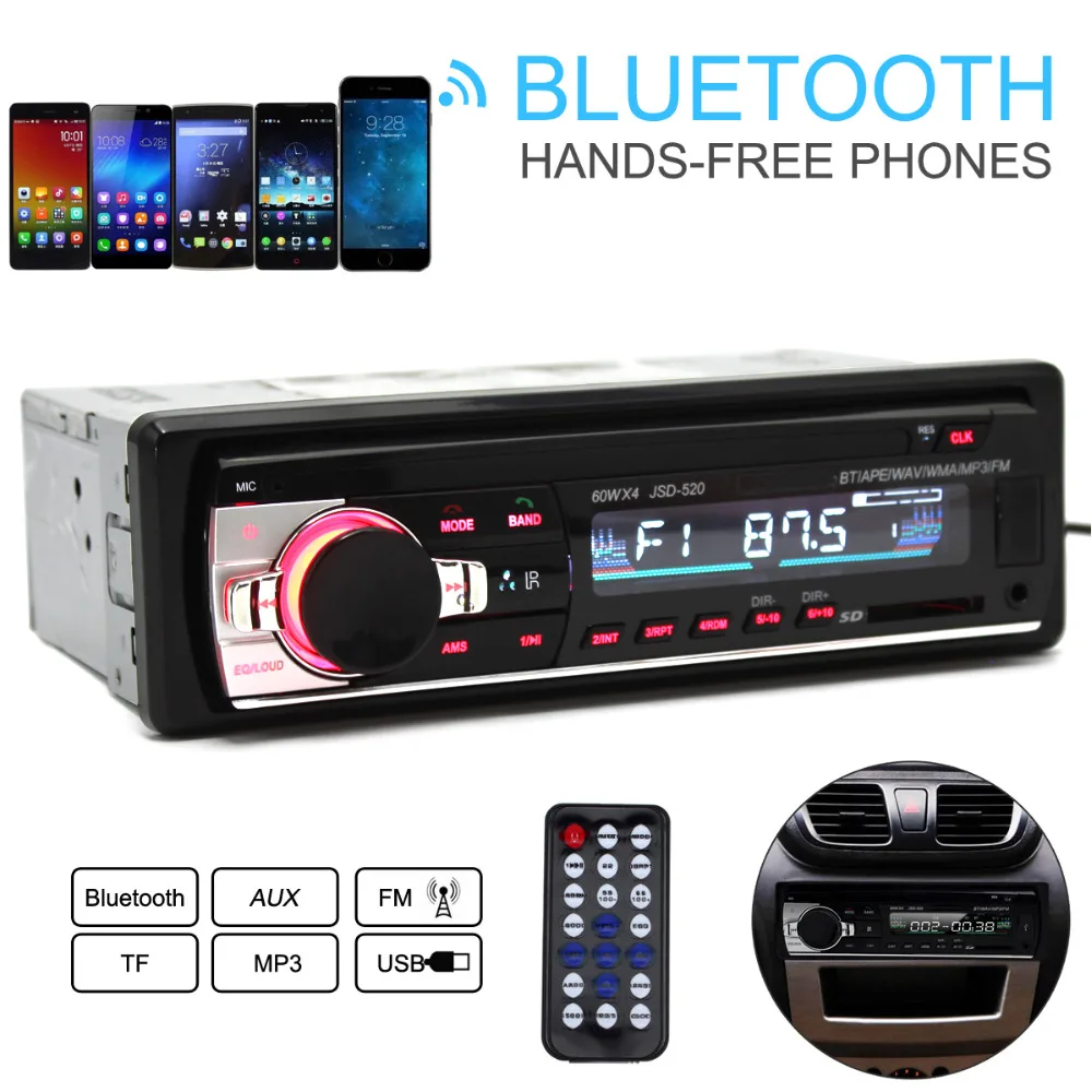 Autoradio font b Car b font Radio JSD 520 12V Bluetooth V2 0 font b Car