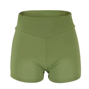 

High Waist Shorts Skinny Solid Color Shorts Sexy Fitness Slant Pocket Shorts Quick-drying Tight-fitting Stretch Shorts