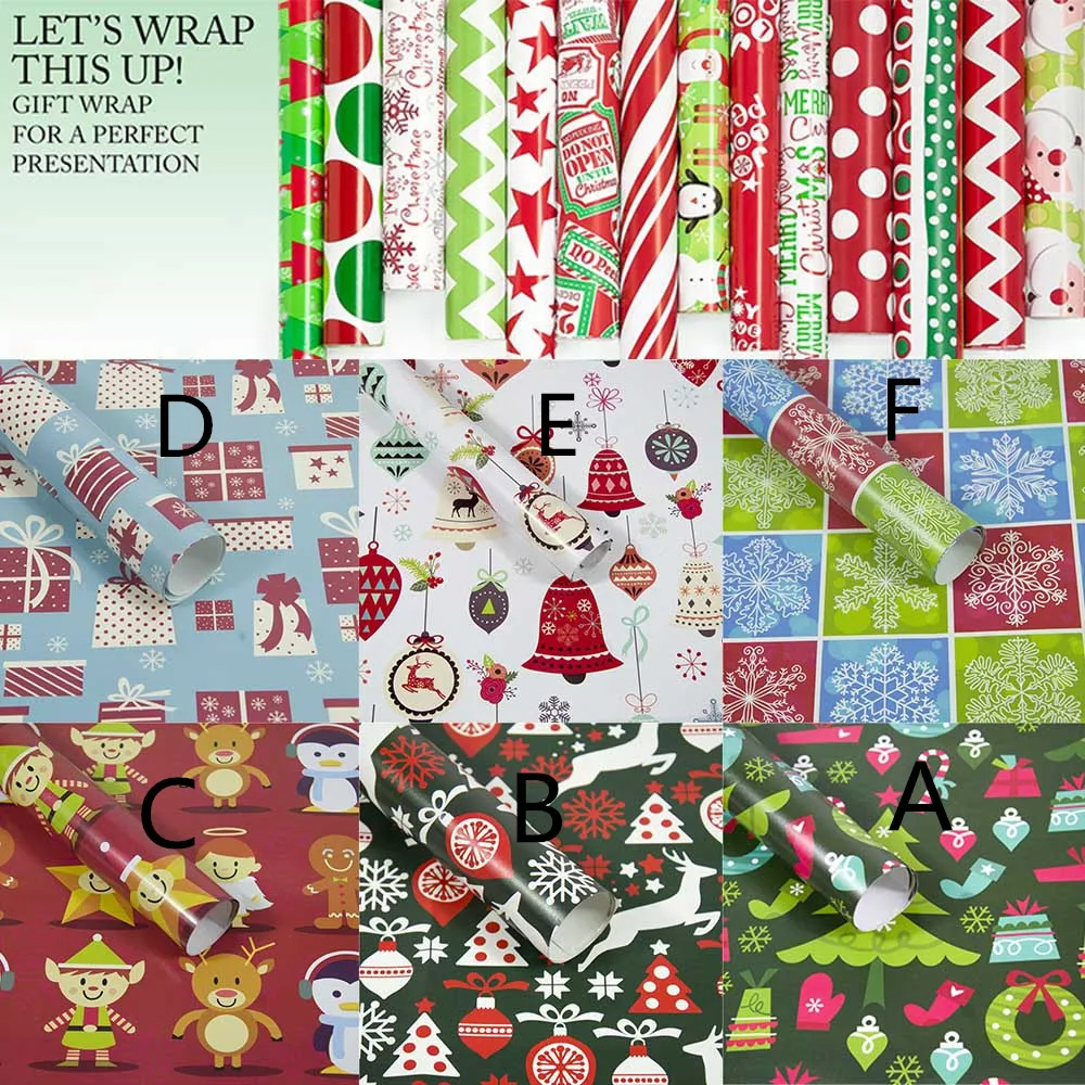 

Christmas Wrapping Paper 3PCS Merry Christmas Wrapping Paper Gift Present Tree Wrap Xmas Party Decorative Christmas Gift