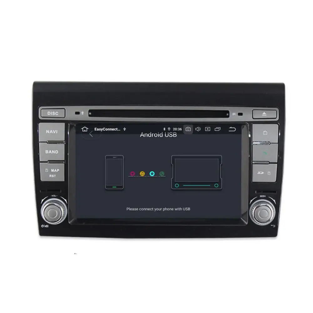 Discount COIKA 4+64G RAM Android 9.0 System Car Auto Stereo For Fiat Bravo GPS Navi Radio Multimedia Phonelink DVR Mirror Screen SWC BT 4