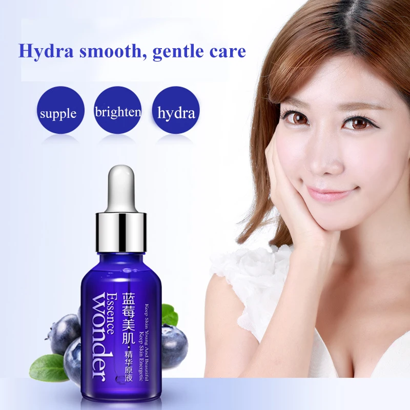 Blueberry Brighting Skin Face Essence Serum Anti Wrinkle Face Serum Shrink Pores Anti-Aging Moisturizing Face Care Liquid 5