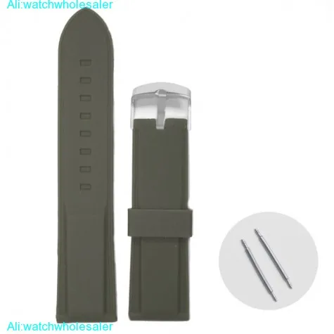 22mm Top Simple Black Silicone Jelly Rubber Unisex Watch Band Straps WB1054Z22JB
