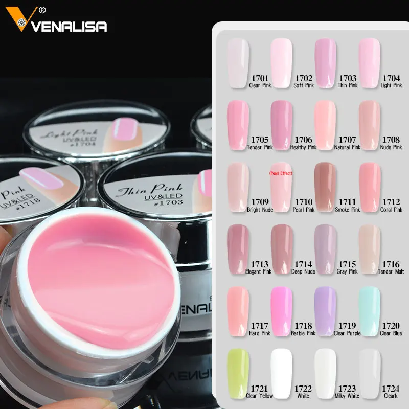 VENALISA 50ml Hardest Gel French Tips 3D 4D Camouflage Sculpture CANNI Nail Art Manicure Nail Build