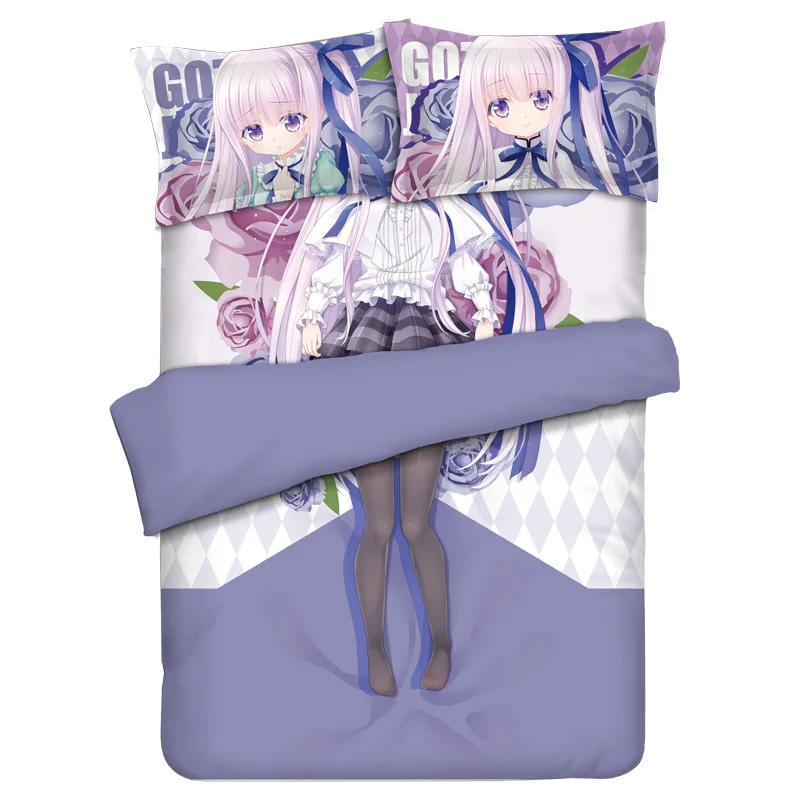 Горячий ангел 3 штуки! 4 шт. постельное белье для девочек|bedding set|bedding set piecesanime bedding |