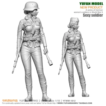 

1/18 German Beauty Defense Forces Resin Figure Soldier Model YFWW-1812