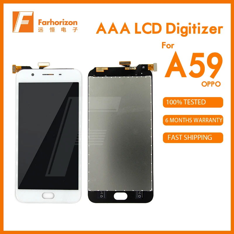 Розничная продажа для OPPO A59 ЖК дисплей 5 дюйма сенсорный экран дигитайзер с рамкой