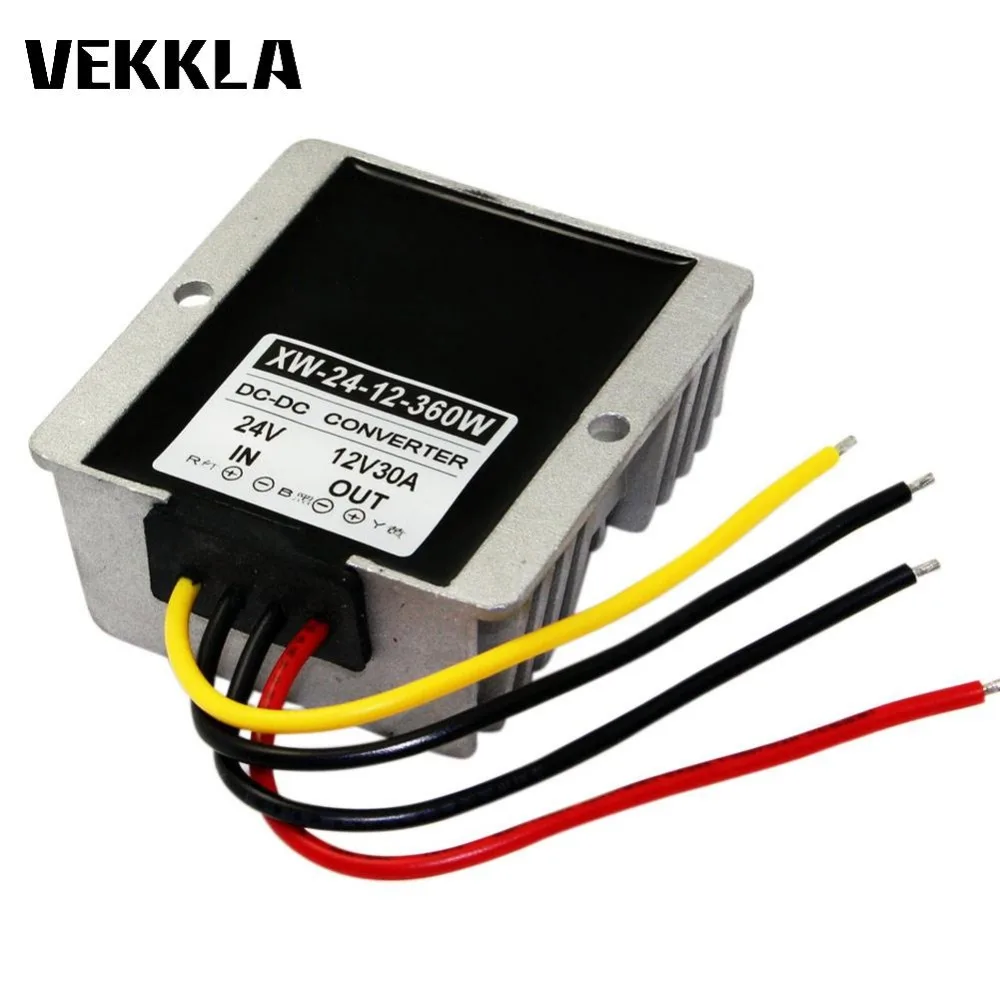 Buck Converter Step-Down DC 24V to 12V 10A 360W Car Power Supply Voltage Regulat