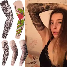 Летняя Солнцезащитная временная татуировка рукава боди арт руки чулки аксессуары нейлон спандекс уличная Татуировка рукава