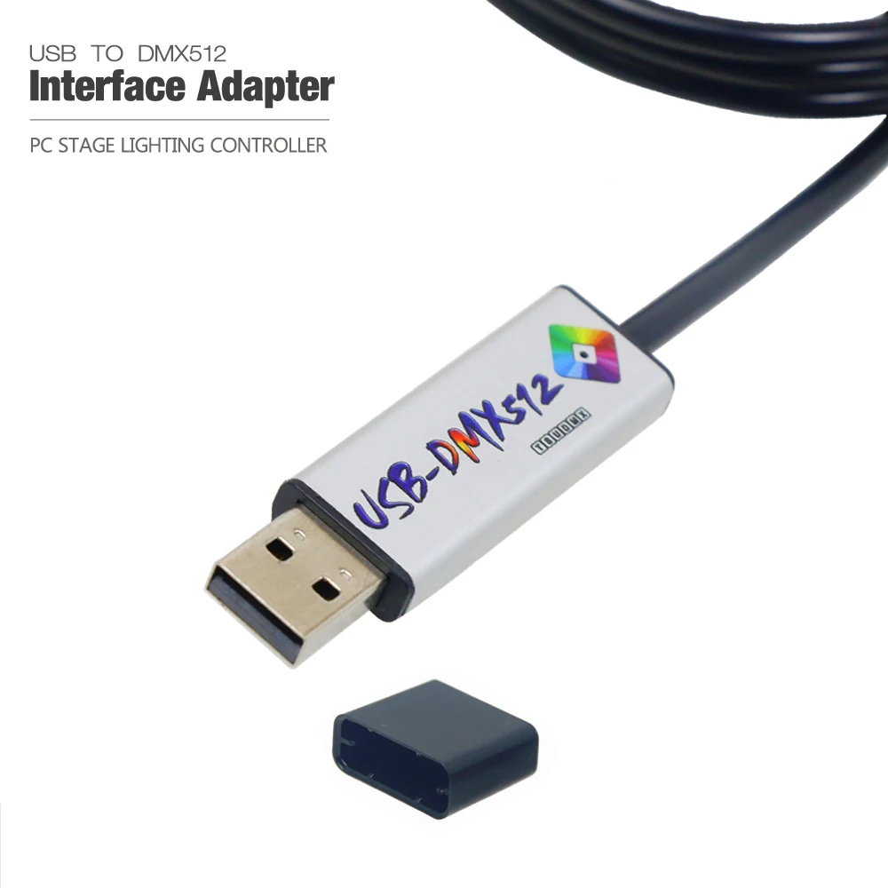 Pаспродажа USB к DMX интерфейсный адаптер DMX512 компьютерный сценический Контроллер освещения диммер Usb Led Dmx512 интерфейс с CD