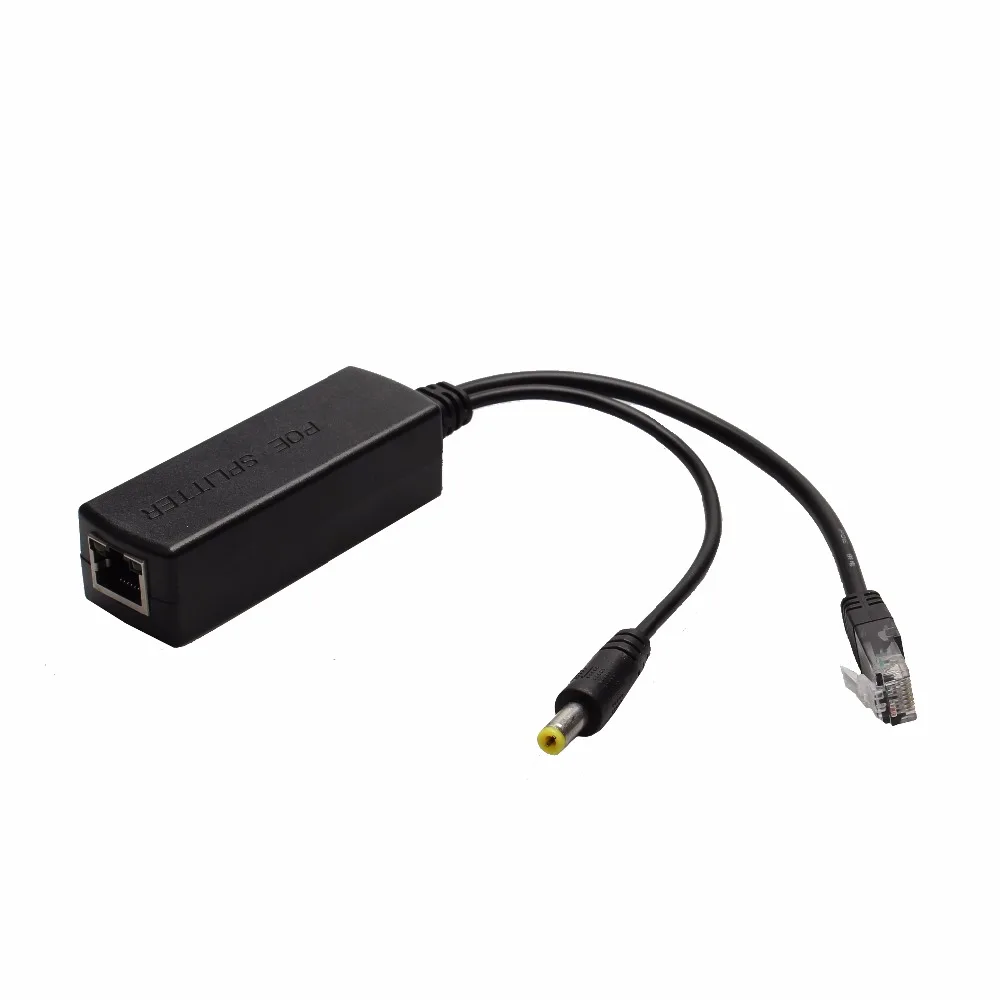 

BESDER PoE48V 15.5W Adapter Injector PoE Splitter Connector IEEE802.3af Active 10/100M For PoE IP Camera 12V/1~2A Output