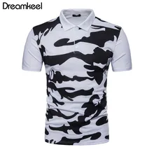 Брендовая одежда Для мужчин рубашка красивые топы с камуфляжным принтом рубашки мужской комфорт дыхание отложной воротник рубашка-поло Y