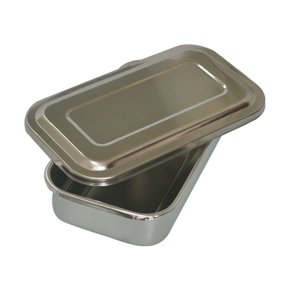 

1Pc Stainless Steel At High Temperature And High Pressure Disinfection Box Medical Storage Cassette Cover Dish Sterilizer 8 Inch