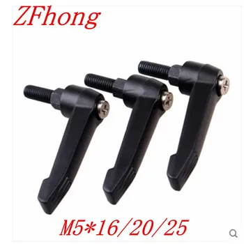 

10PCS/LOT M5*16/20/25 Male Thread Adjustable Handle 5mm Thread Knob Clamping Handles