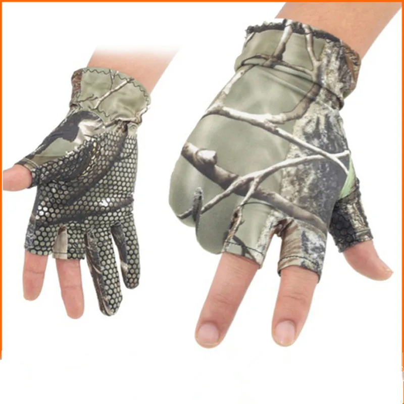 Fishing Gloves for Men Women Outdoor Sport Fishing Gloves 3 Half Finger